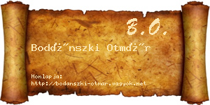 Bodánszki Otmár névjegykártya